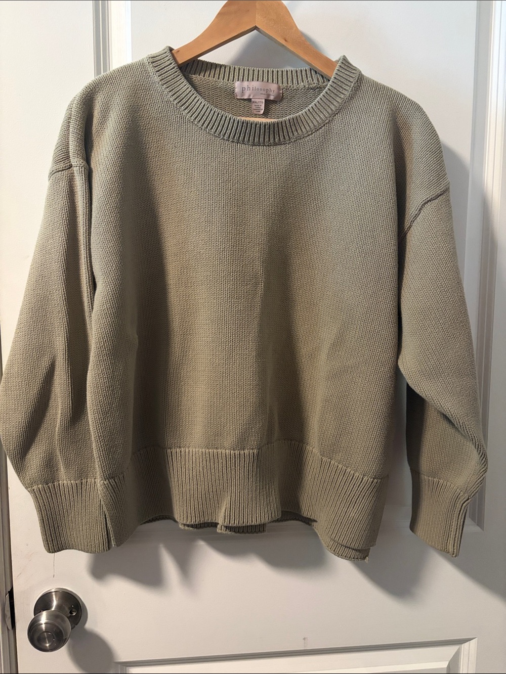 Philosophy Olive Sage Crewneck Sweater